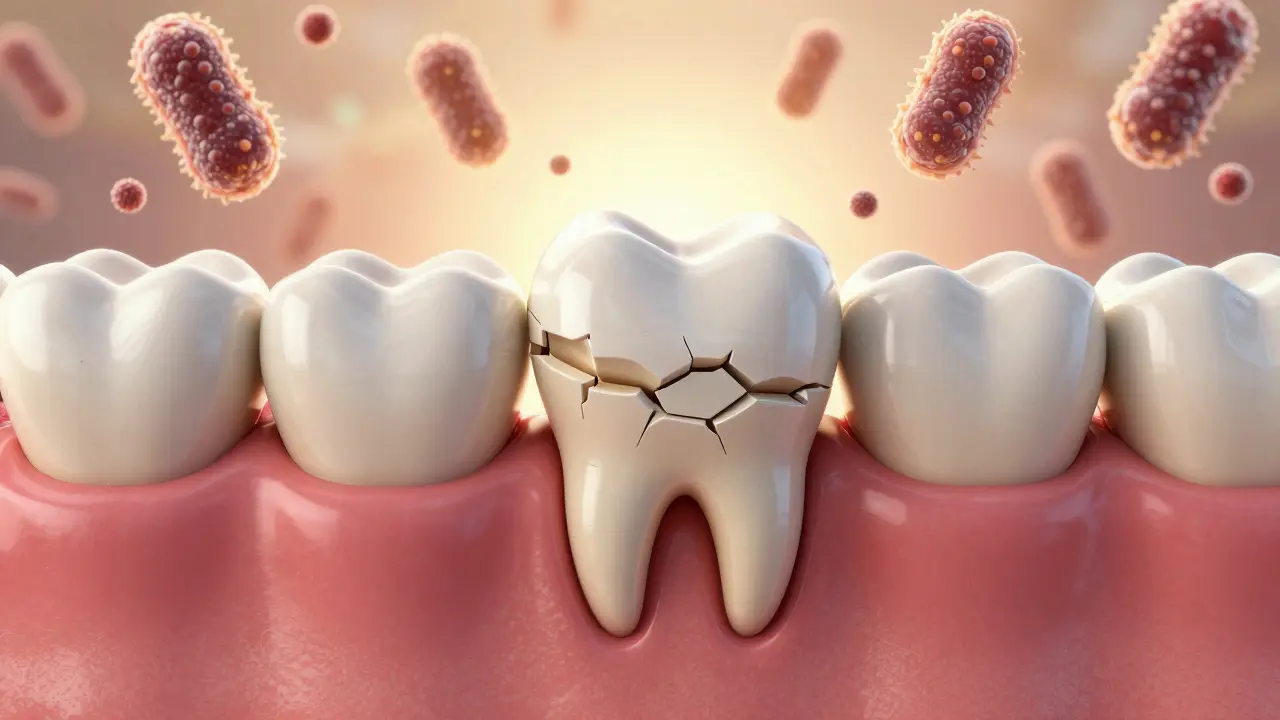 Zdravá dásň po odstranění zubního kamene