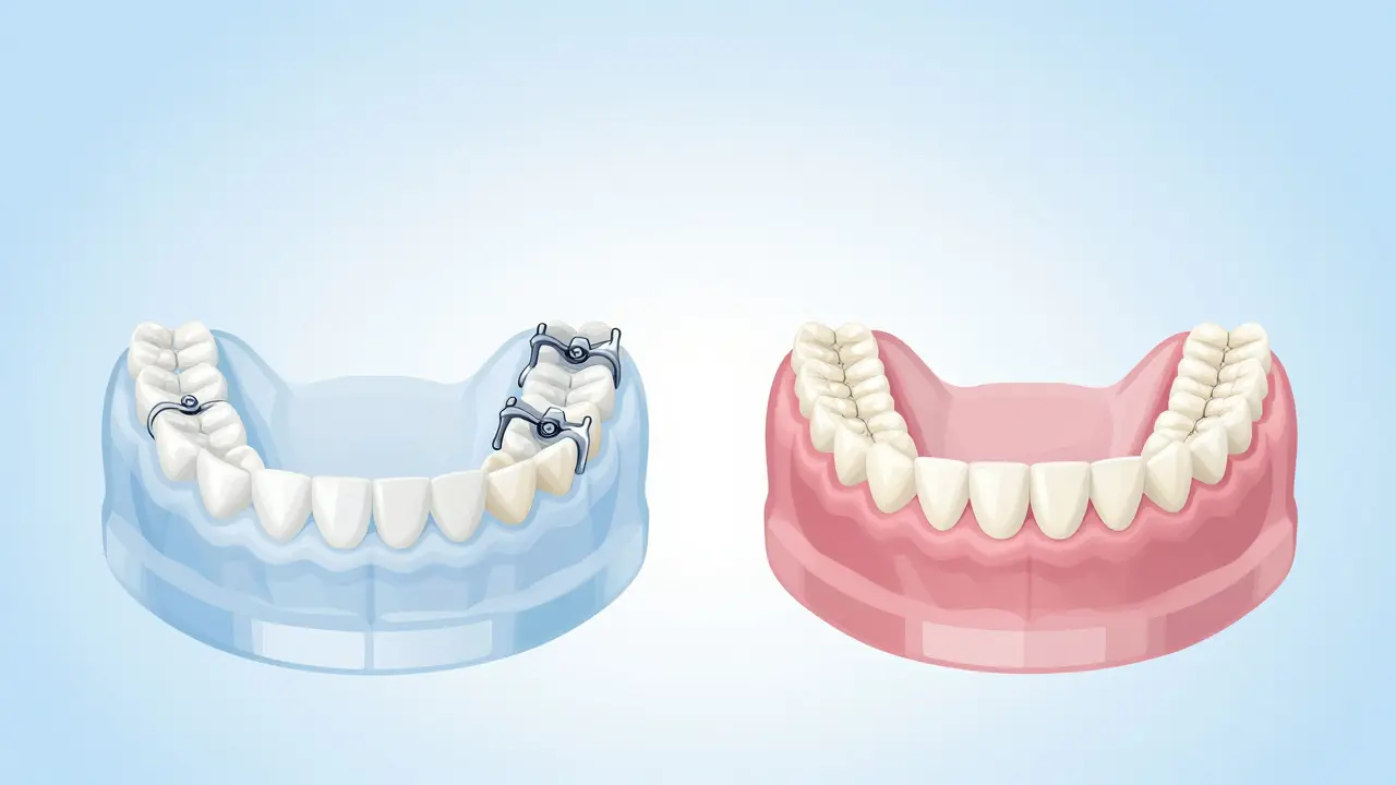 Srovnání částečných a celkových zubních protéz