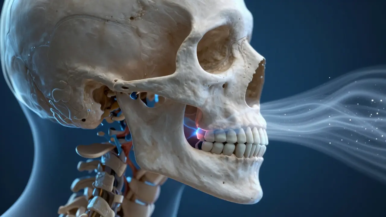 Jak postavení zubů ovlivňuje spánek a dýchání: Propojení čelisti a regenerace