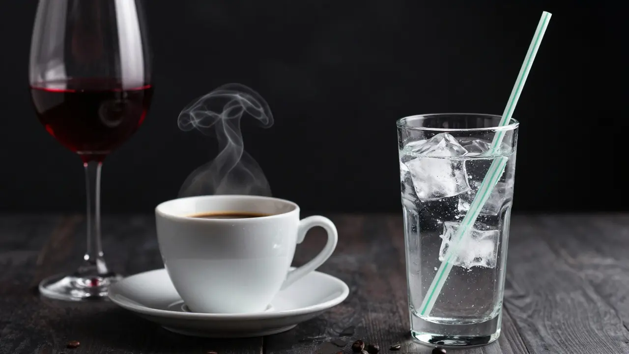 Skládka s vodou proti skvrnám od kávy a vína