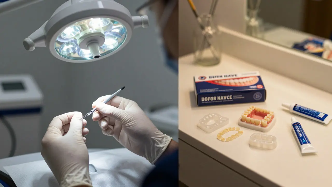 Srovnání profesionální laboratoře a domácí sady na zuby