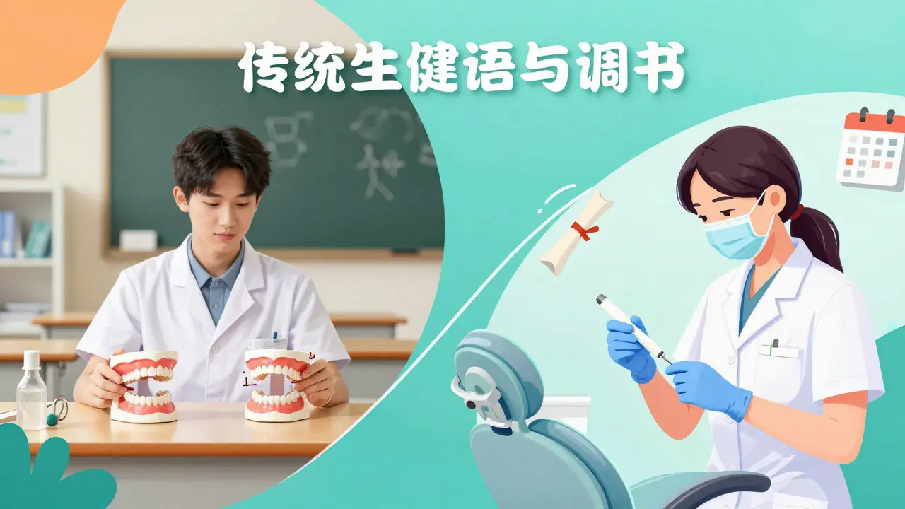 Ilustrace vzdělávacího procesu a kariérního rozvoje dentální hygienistky